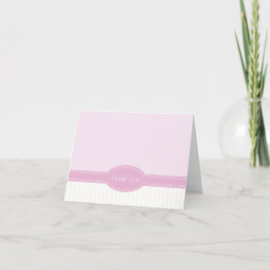 Carte de remerciements pour Mariage ou douche, ros