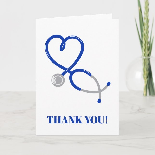 Carte de remerciements pour médecins et infirmière (Devant)