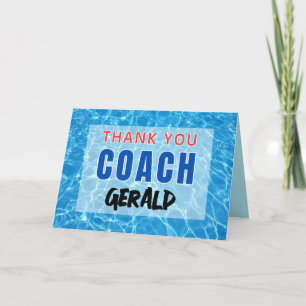 Carte de remerciements pour nager Coach