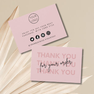 Carte de remerciements pour petites entreprises po