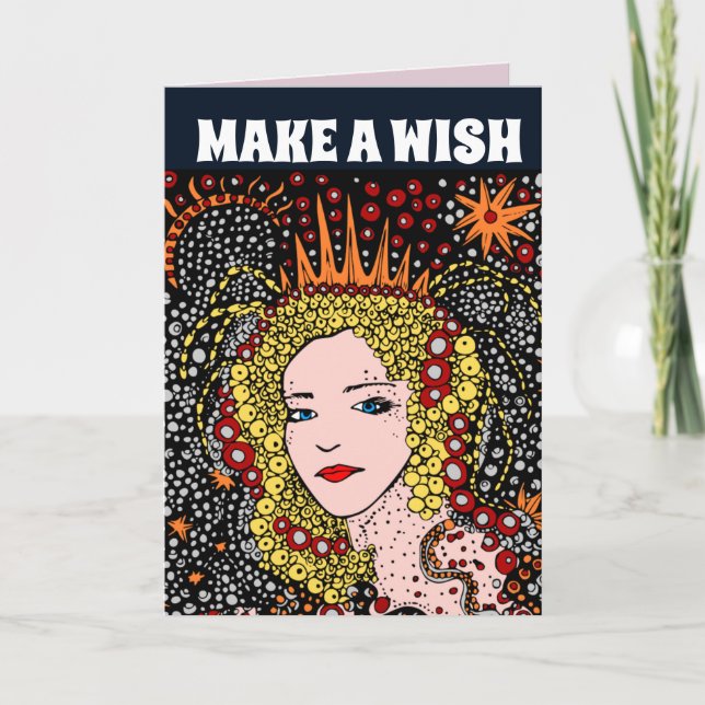 CARTE DE REMERCIEMENTS POUR SON ANNIVERSAIRE JOLIE DAME QUEEN CARDS (Devant)