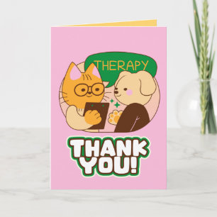 Carte de remerciements pour thérapeute
