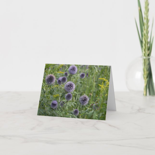 Carte De Remerciements Pourpre dans le jardin (Devant)