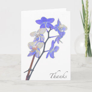 Carte de remerciements pourpre vide d'orchidée