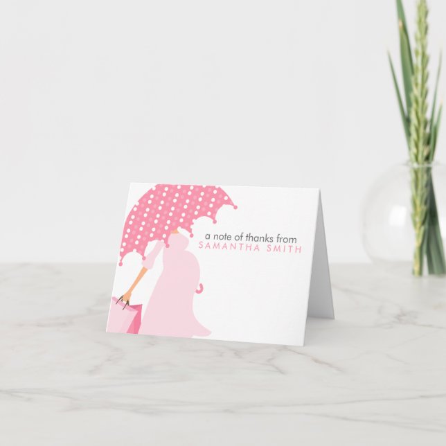 Carte De Remerciements Pregnant Mom Baby Shower Thank You Notes (Devant)