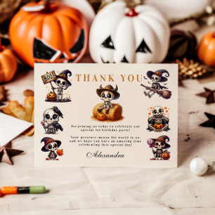 Carte De Remerciements Premier anniversaire de l'Halloween occidentale à