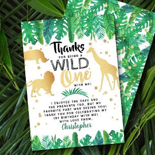 Carte De Remerciements Premier anniversaire de Wild One Boys