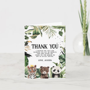 Carte De Remerciements Premier Anniversaire de Wild One Couronne de Roi