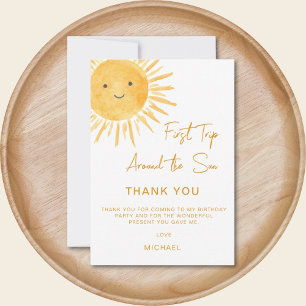 Carte De Remerciements Premier Tour Autour Du Soleil 1er Anniversaire Gar
