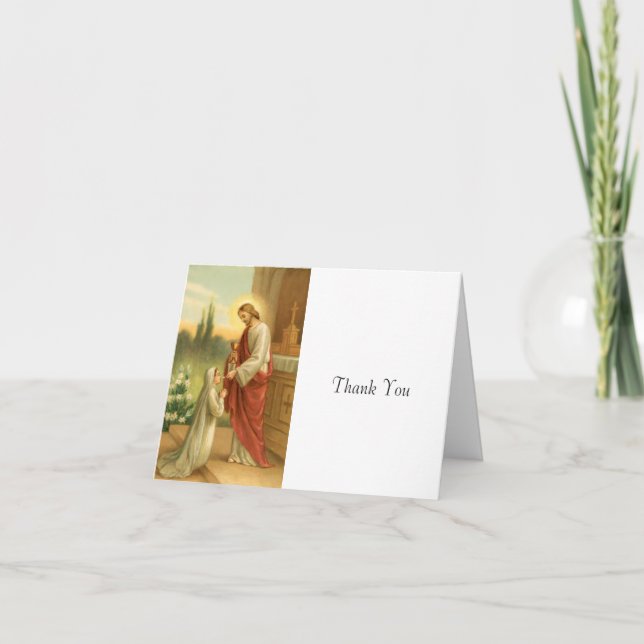 Carte De Remerciements Première communion Papeterie : Eucharistie en tout (Devant)