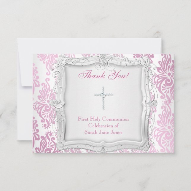 Carte de remerciements Première Croix de la Sainte (Devant)