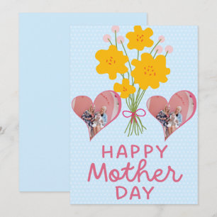 Carte De Remerciements Première Fête des mères Photo Coeur Nouveau Maman 