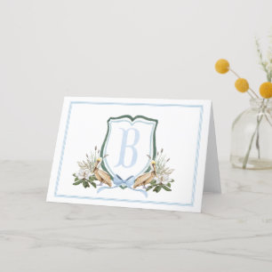 Carte De Remerciements Preppy Southern Blue Boy Pelican Baby shower