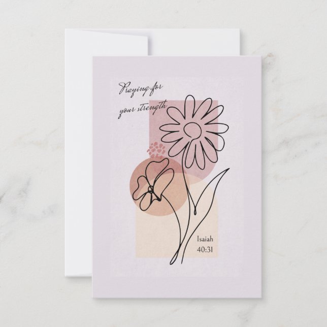 Carte De Remerciements Priez pour votre force (Devant)