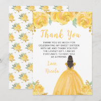 Princesse aux Cheveux Bruns Fleurs Florales Dorées