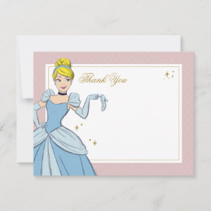 Carte De Remerciements Princesse Cendrillon   Aquarelle Anniversaire