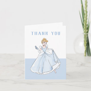Carte De Remerciements Princesse Cinderella Anniversaire Aquarelle