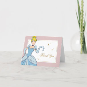 Carte De Remerciements Princesse Cinderella Anniversaire Aquarelle