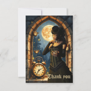 Carte De Remerciements Princesse des Horloges – Gardienne des Heures au C
