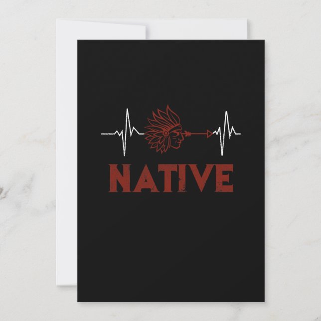 Carte De Remerciements Prise en charge native de Heartbeat Native America (Devant)