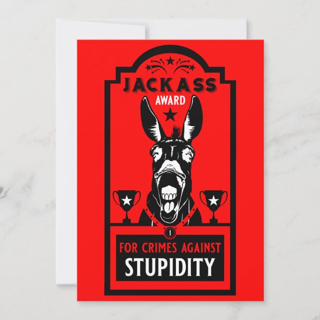 Carte De Remerciements Prix Jackass (Devant)