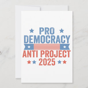 Carte De Remerciements Pro Democracy Anti Project 2025 Trump républicain
