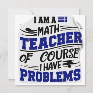 Carte De Remerciements Prof de maths Blague 