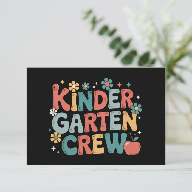 Carte De Remerciements Professeur Équipe de maternelle Retour à l'école (Debout devant)
