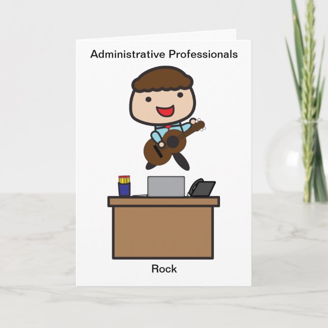 Carte De Remerciements Professionnels administratifs Rock Homme (Devant)