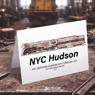 Carte De Remerciements Profil de la locomotive à vapeur NYC Dreyfuss Huds