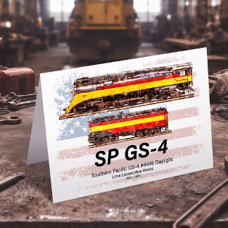 Carte De Remerciements Profil de locomotive du Pacifique Sud GS-4