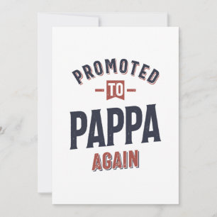 Carte De Remerciements Promu À Nouveau À Pappa Père grand-père