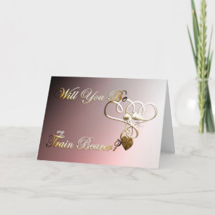 Carte De Remerciements Proposition du Mariage porteur du train coeur de c