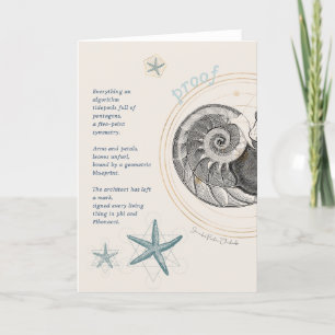 Carte De Remerciements Prothèse conception de coquillage nautilus fibonac