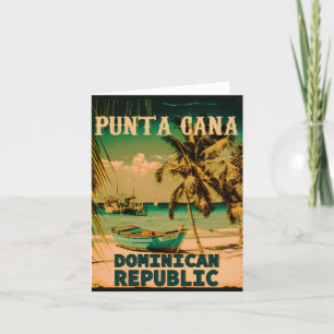 Carte De Remerciements Punta Cana Dominicaine - Souvenir Vintage 80s
