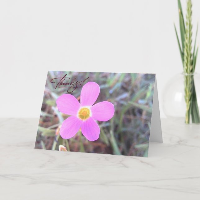 Carte De Remerciements Purple Wildflower Blank Thank You Card (Devant)