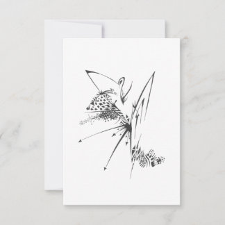 Carte De Remerciements Puzzle Black White Abstract Tribal Tattoo Art