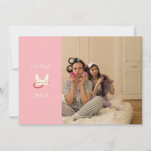 Carte De Remerciements pyjama party sommeil anniversaire photo moderne