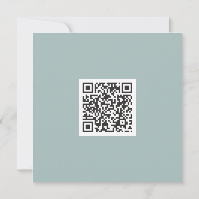 Carte De Remerciements Qr Code Clean Monochrome Classic Graffiti Heart (Dos)