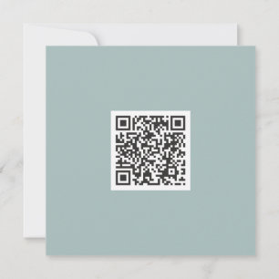 Carte De Remerciements Qr Code Clean Monochrome Classic Graffiti Heart