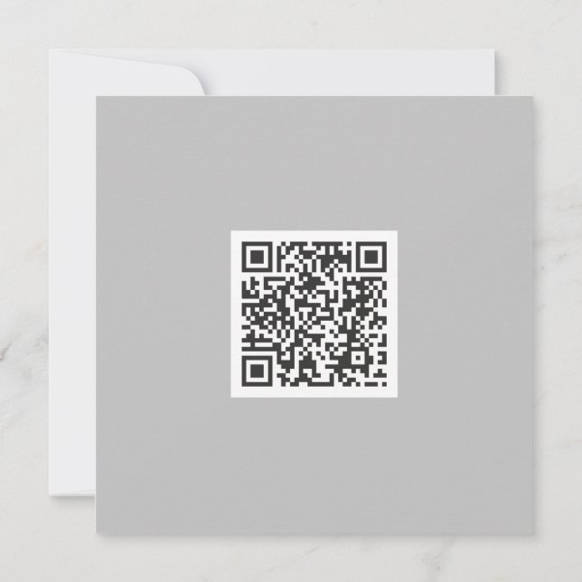 Carte De Remerciements Qr Code Clean Monochrome Classic Graffiti Heart (Dos)