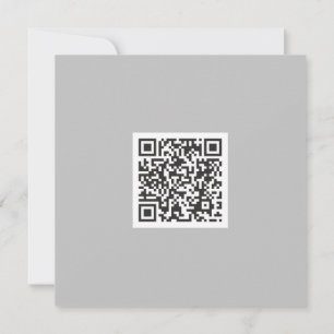 Carte De Remerciements Qr Code Clean Monochrome Classic Graffiti Heart