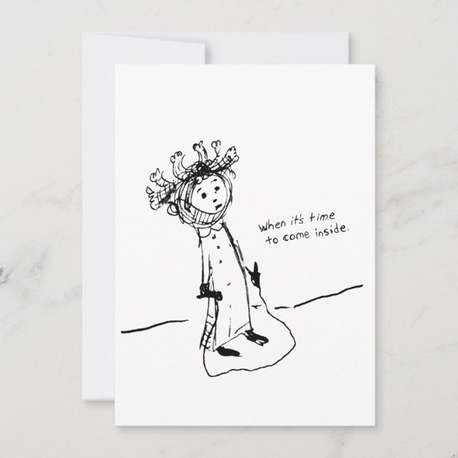 Carte De Remerciements Quand il est temps d'entrer (Devant)