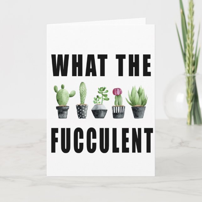 Carte De Remerciements Quel Succulent Fucculent (Devant)