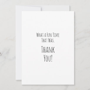 Carte De Remerciements Quel Temps Amusant ! Simple