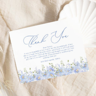 Carte De Remerciements Quelque Chose de Bleu Avant Ma Douche de Mariée