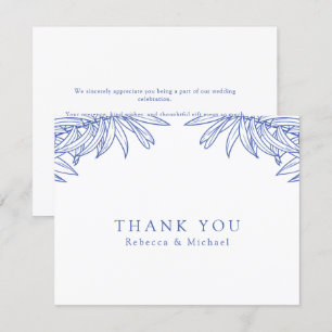 Carte De Remerciements Quelque chose de bleu simple main tiré Mariage bot