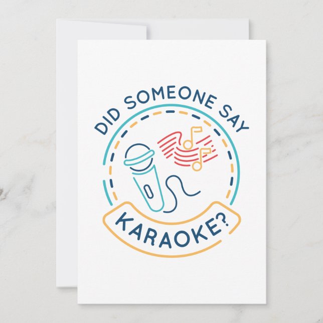 Carte De Remerciements Quelqu'Un A Dit Karaoke (Devant)