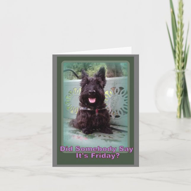 Carte De Remerciements Quelqu'Un A-T-Il Dit Vendredi ? (Devant)