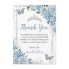 Quinceañera Bébé Bleu Floral Papillons Douce 16